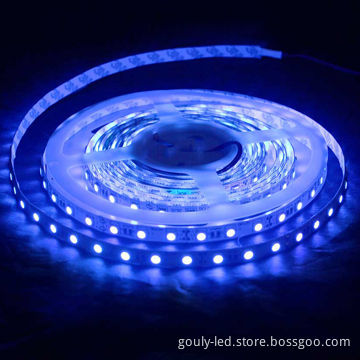 Blue flexible LED strips with 12V DC 72W, white PCB boardNew